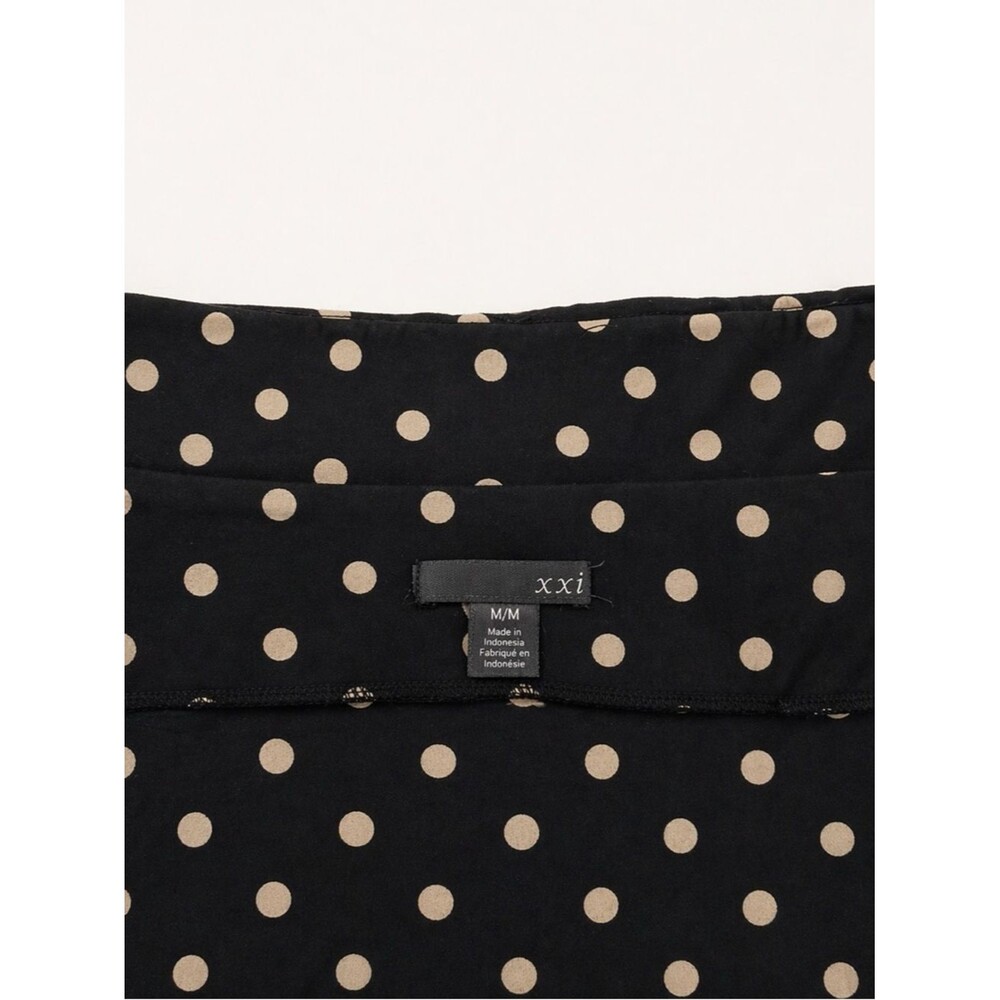 Black Polka Dot Mini Skirt M - Picture 3 of 3